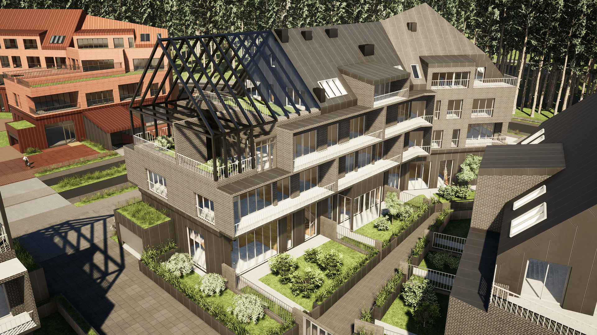 高密度和低层多功能木结构住宅区丨波兰比得哥什丨Damian Dominiczak-343