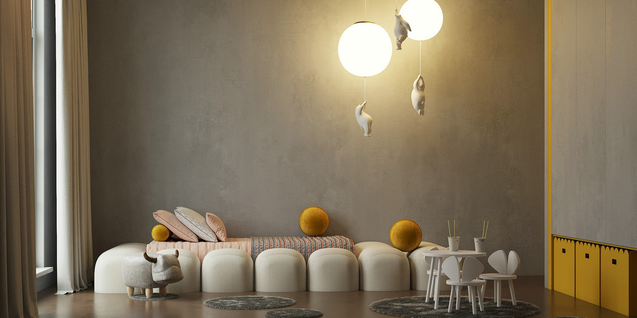 200㎡黄色系公寓设计-12