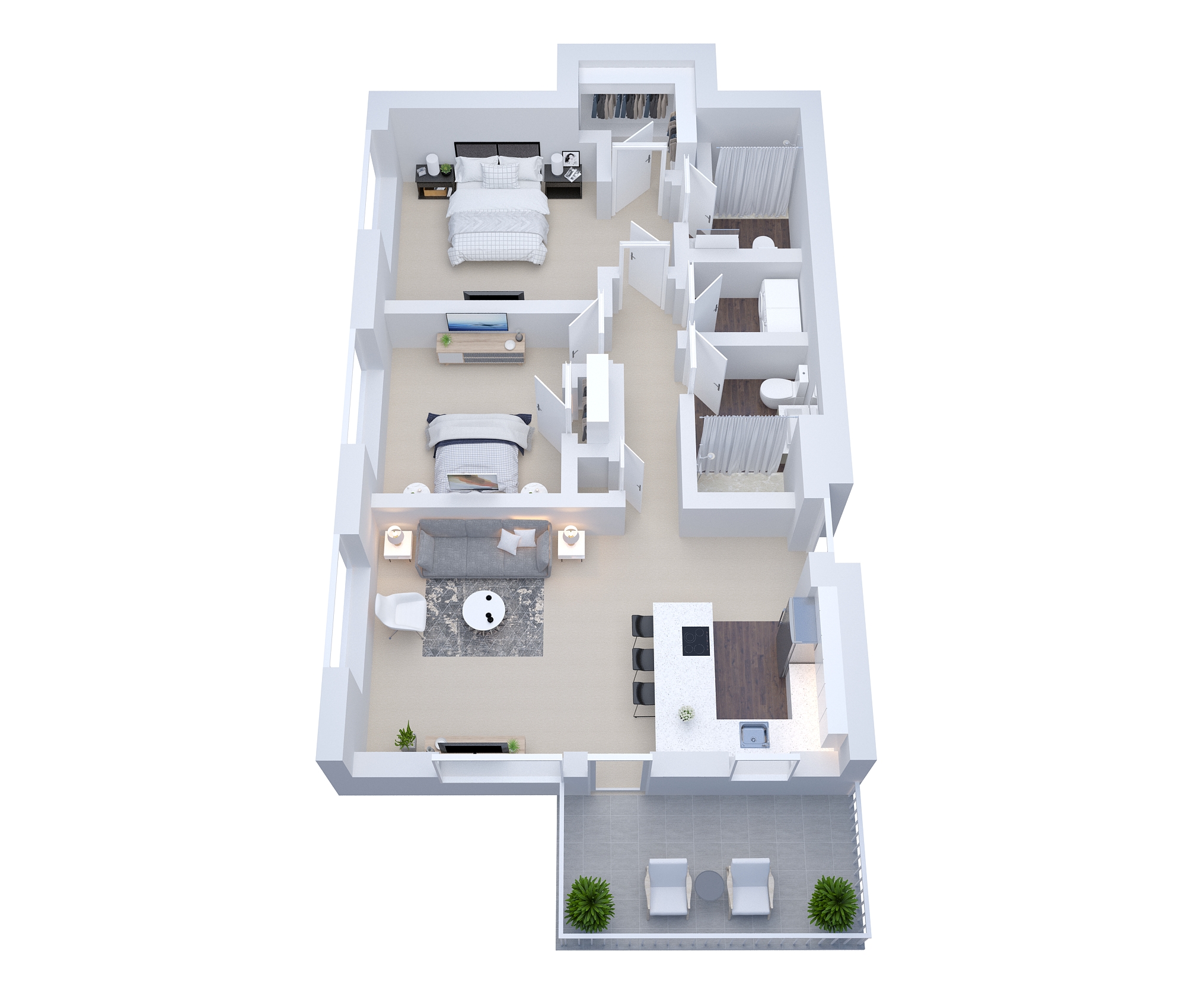 逼真视图三维平面图丨The 2D3D Floor Plan Company-16