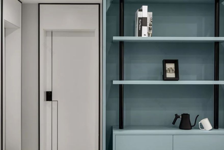 优雅蓝色调,120㎡现代简约家居的静雅之美-13