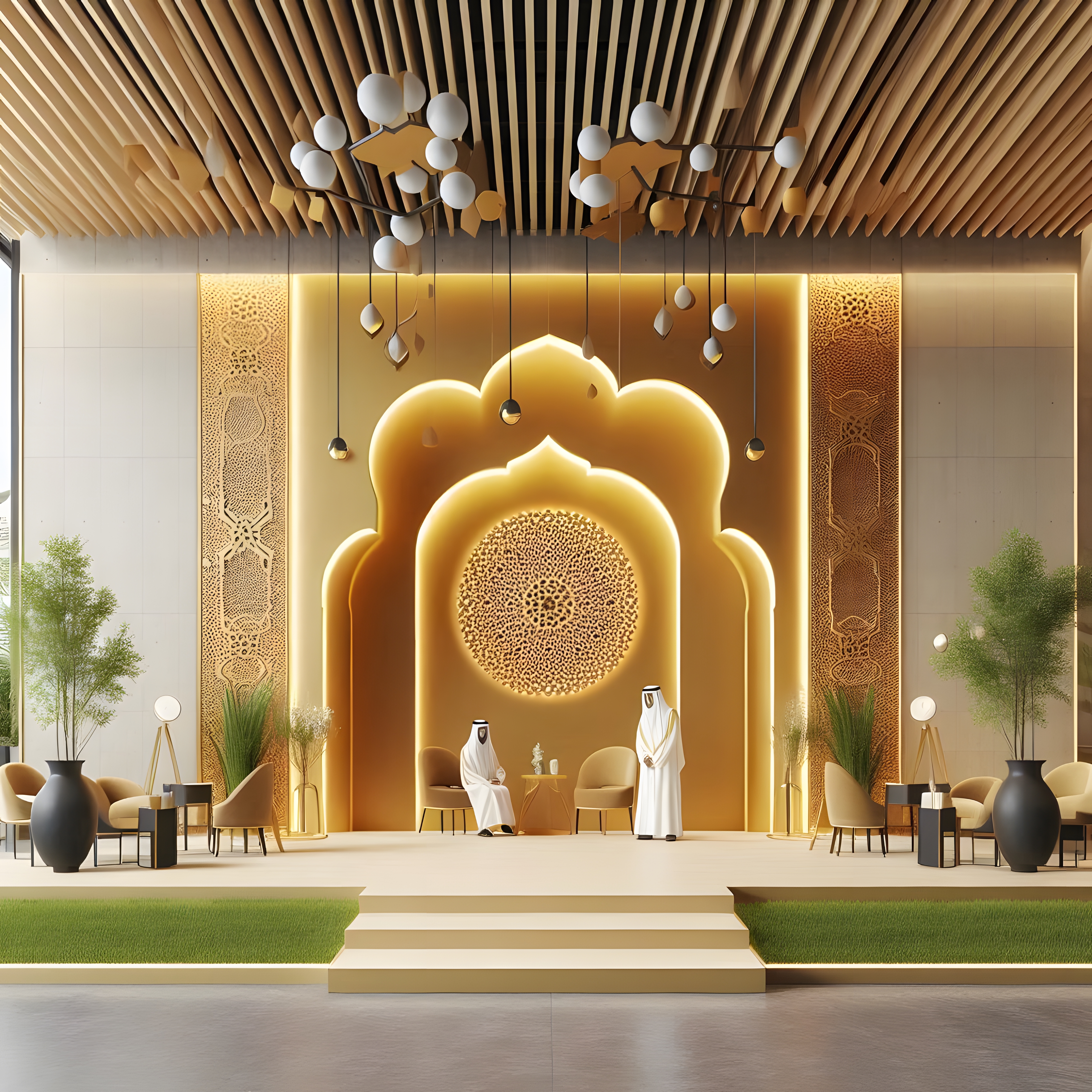 The door arch design with Arab cultural characteristics-7