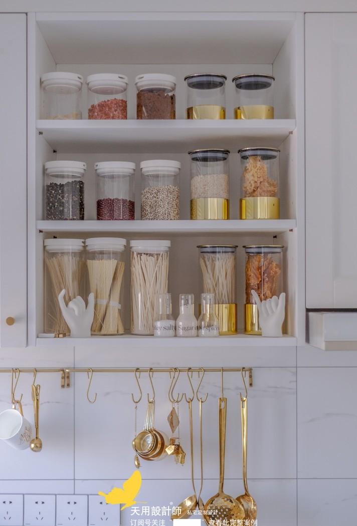 95 平米轻奢风格少女系家居,金属绿植打造甜蜜空间-17