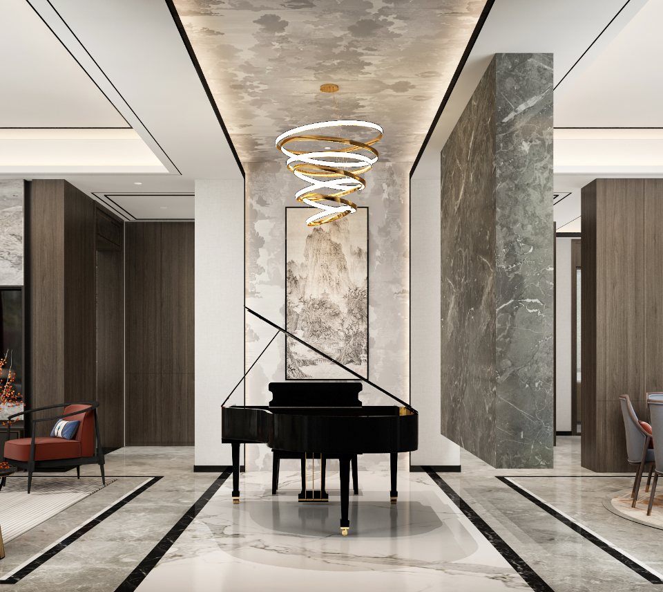 【一鸣设计案例 】918m²别墅大变身，用新中式焕发空间魅力，打造专属空间！-54