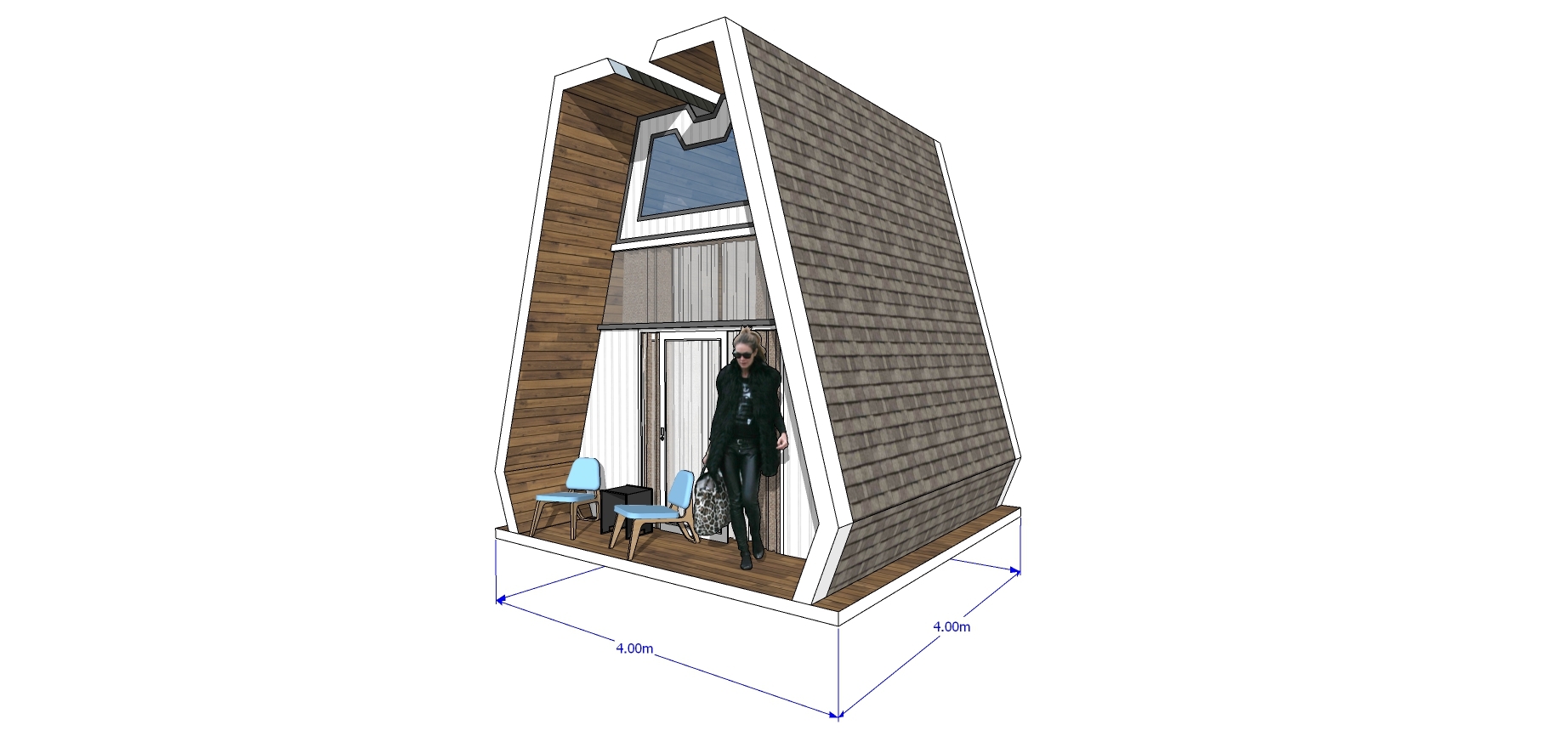 Type B 4x4 m. Samall House (RAFT HOUSE)-2