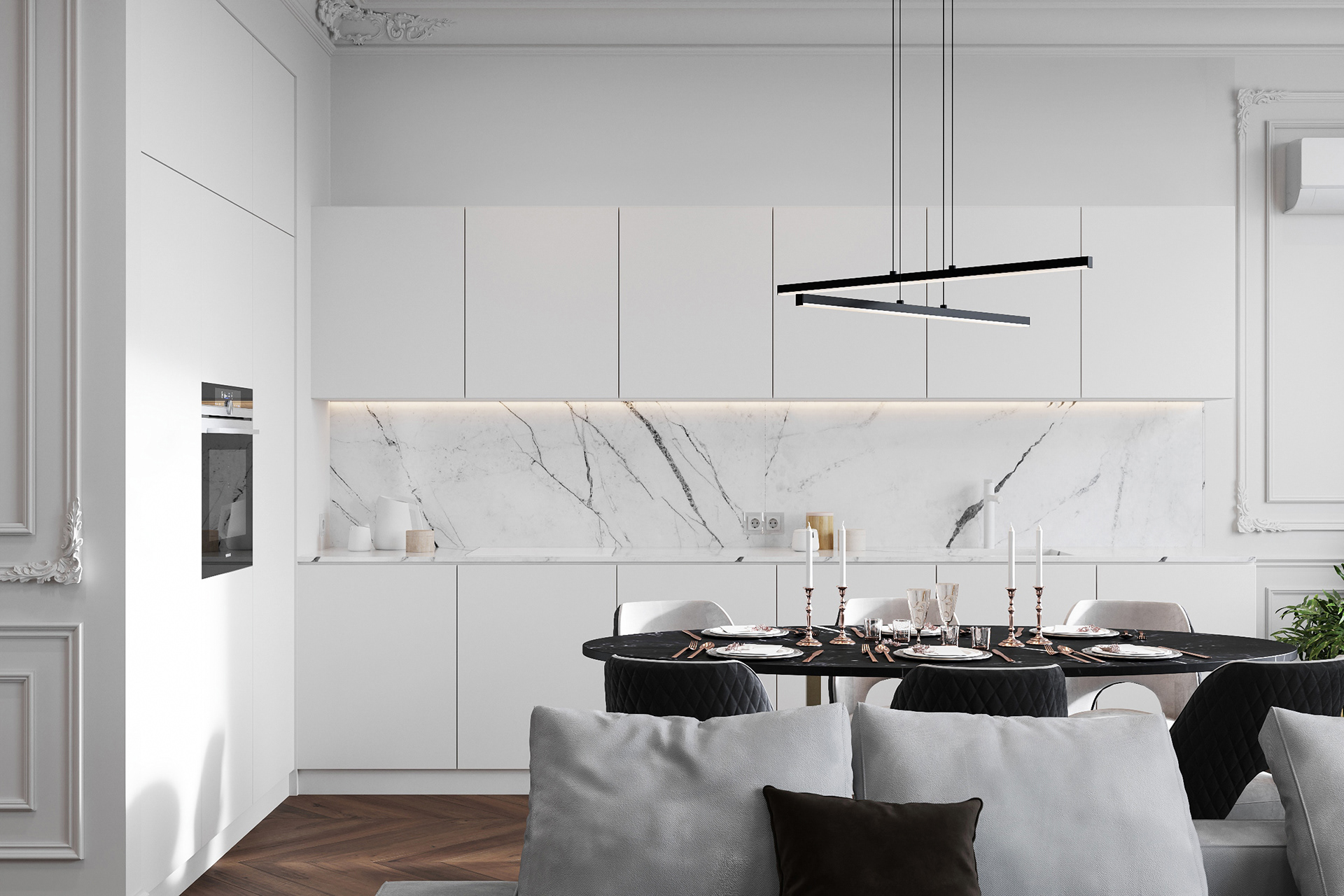 黑白魔盒 · 100㎡现代都市家居设计-7