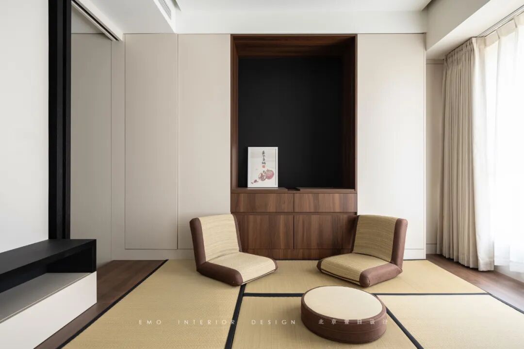 7㎡次卧爆改多功能厅！榻榻米+茶室+书房，120平秒变200平豪宅体验-36