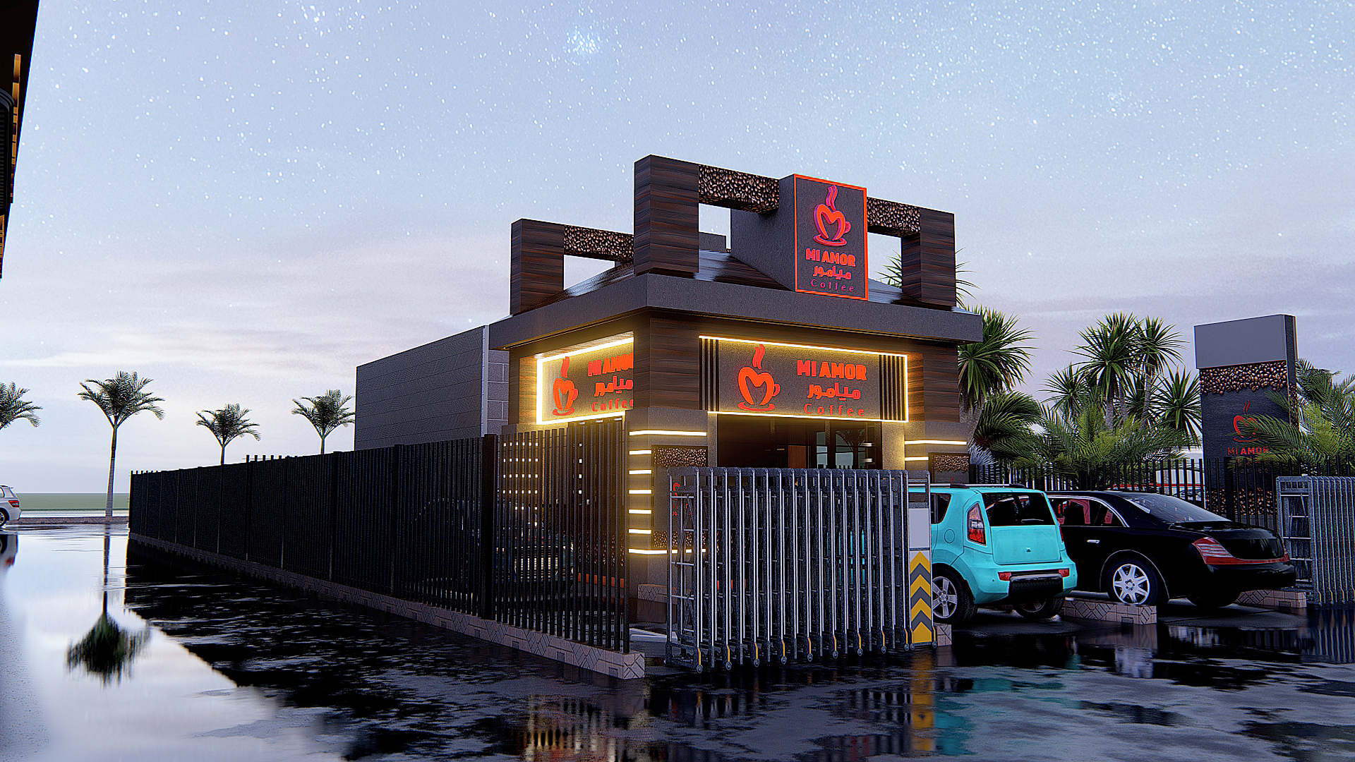 تصميم لمطعم ودرايف ثرو بالسعوديه-4