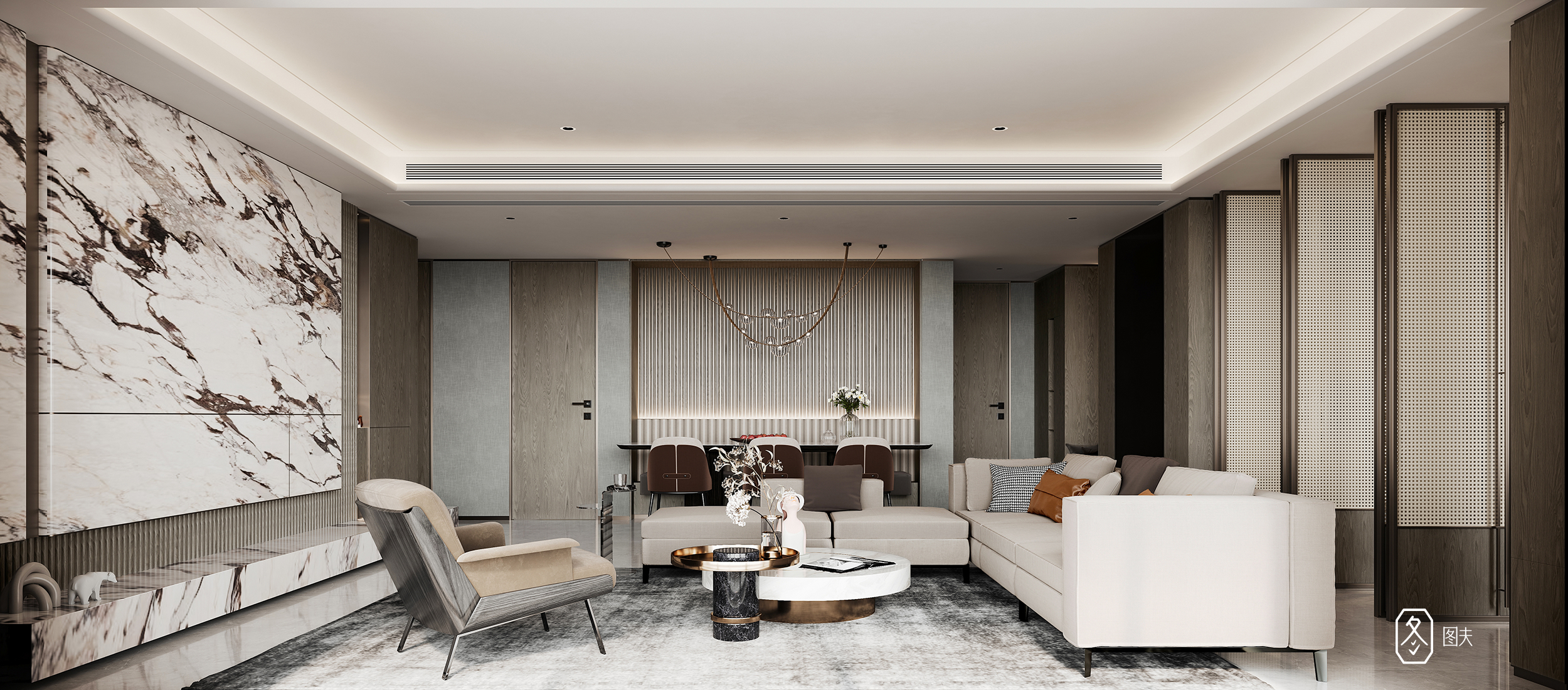 高级典雅的客餐厅设计丨图夫 x 金该-11