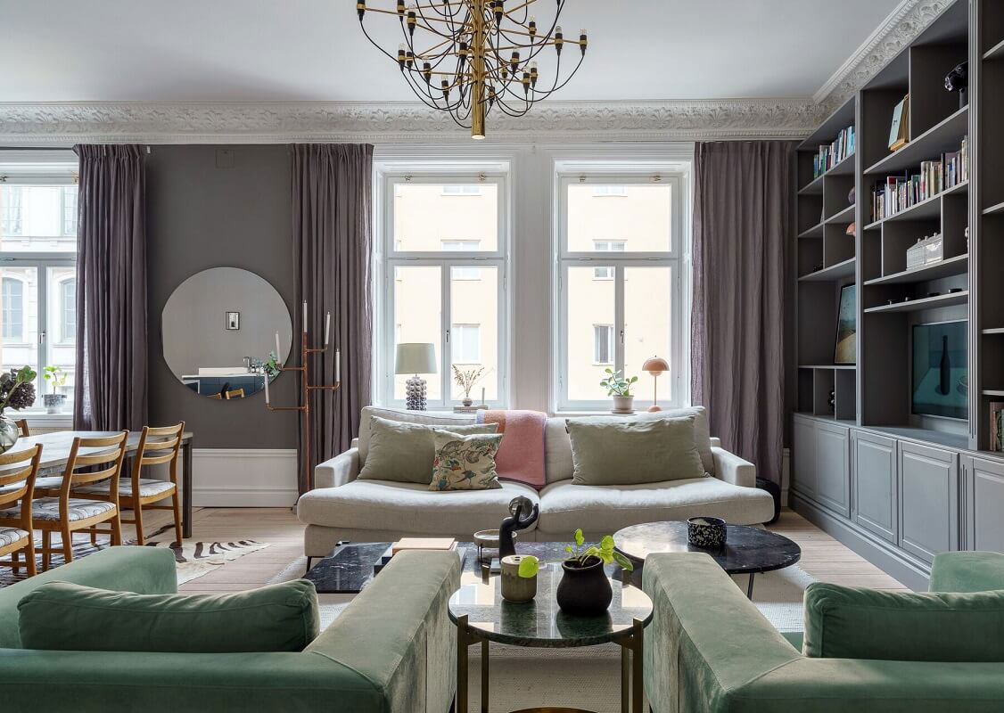 斯德哥尔摩中心地带的时尚开放式公寓设计-7