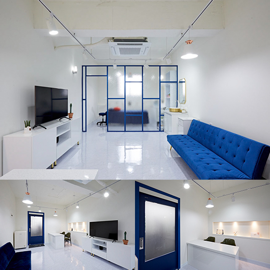 10 坪现代简约商铺设计，展现白色与蓝色调的清新魅力-1
