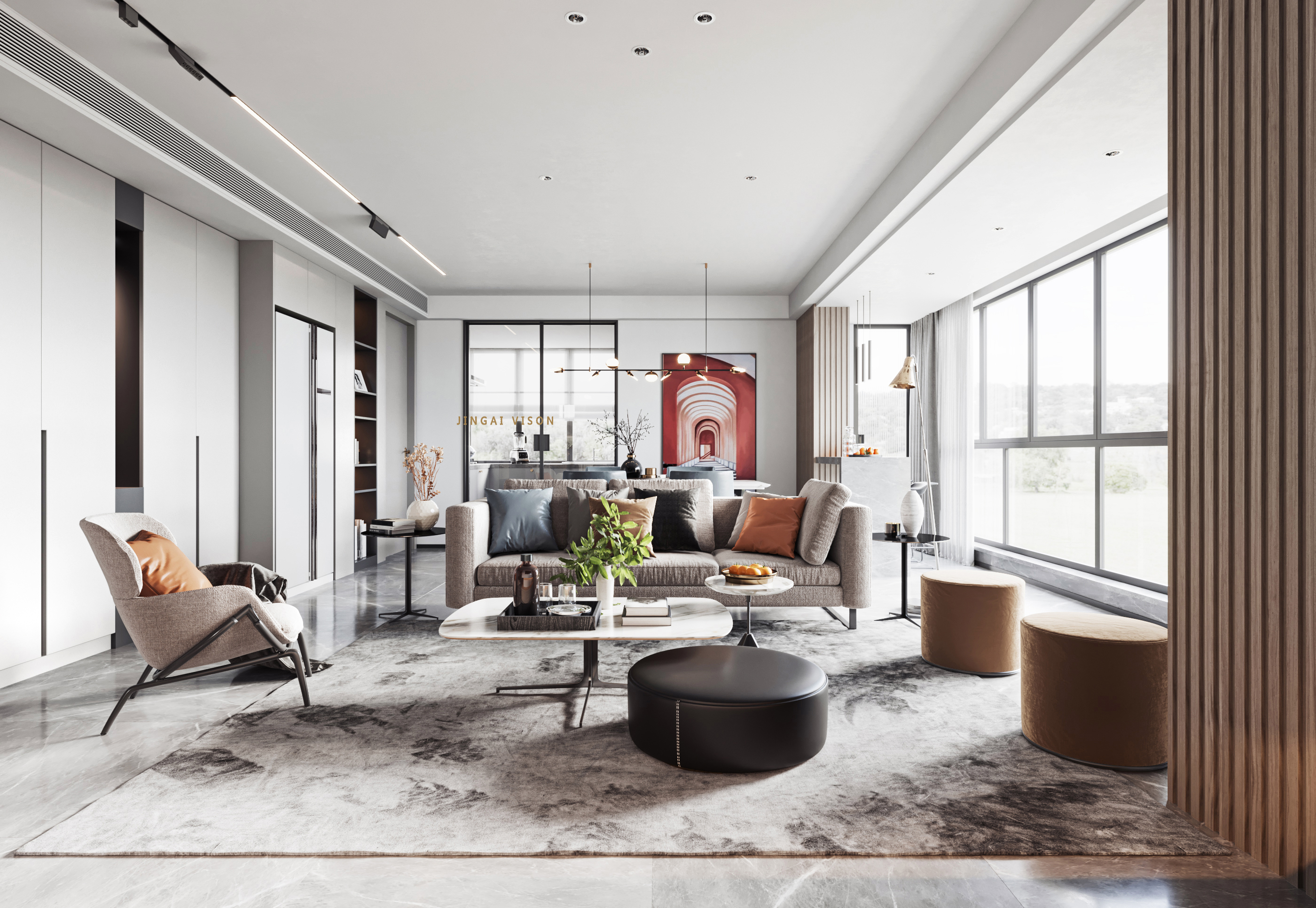 现代简约客厅设计，演绎舒适生活美学-1