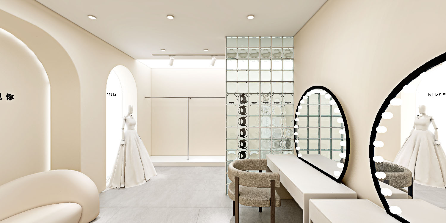 小面积简约婚纱店设计-2