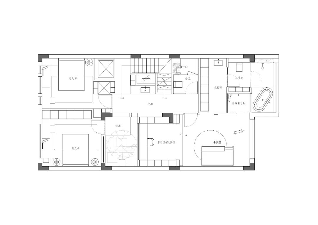 上海融信别墅极致简约设计，裸梁结构强调空间关系-60