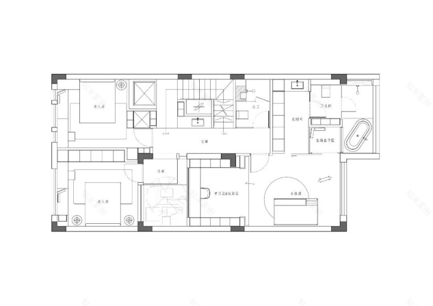 上海融信别墅极致简约设计,裸梁结构强调空间关系-60