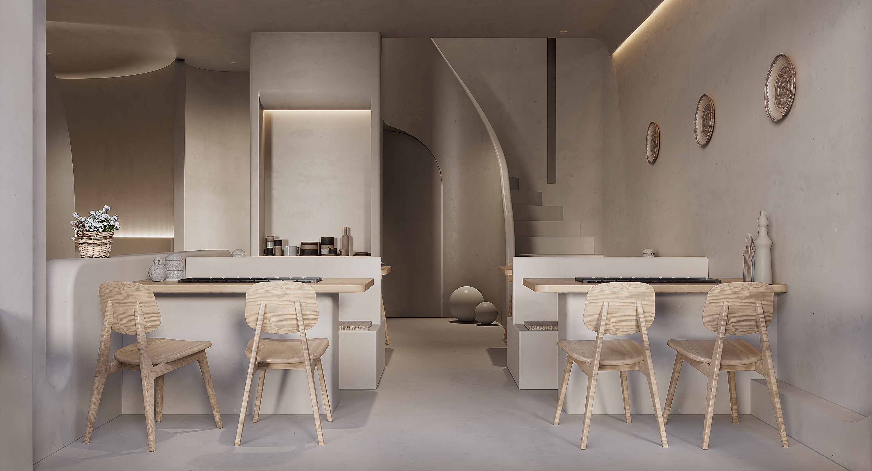 轻侘寂风格烧烤店设计-5