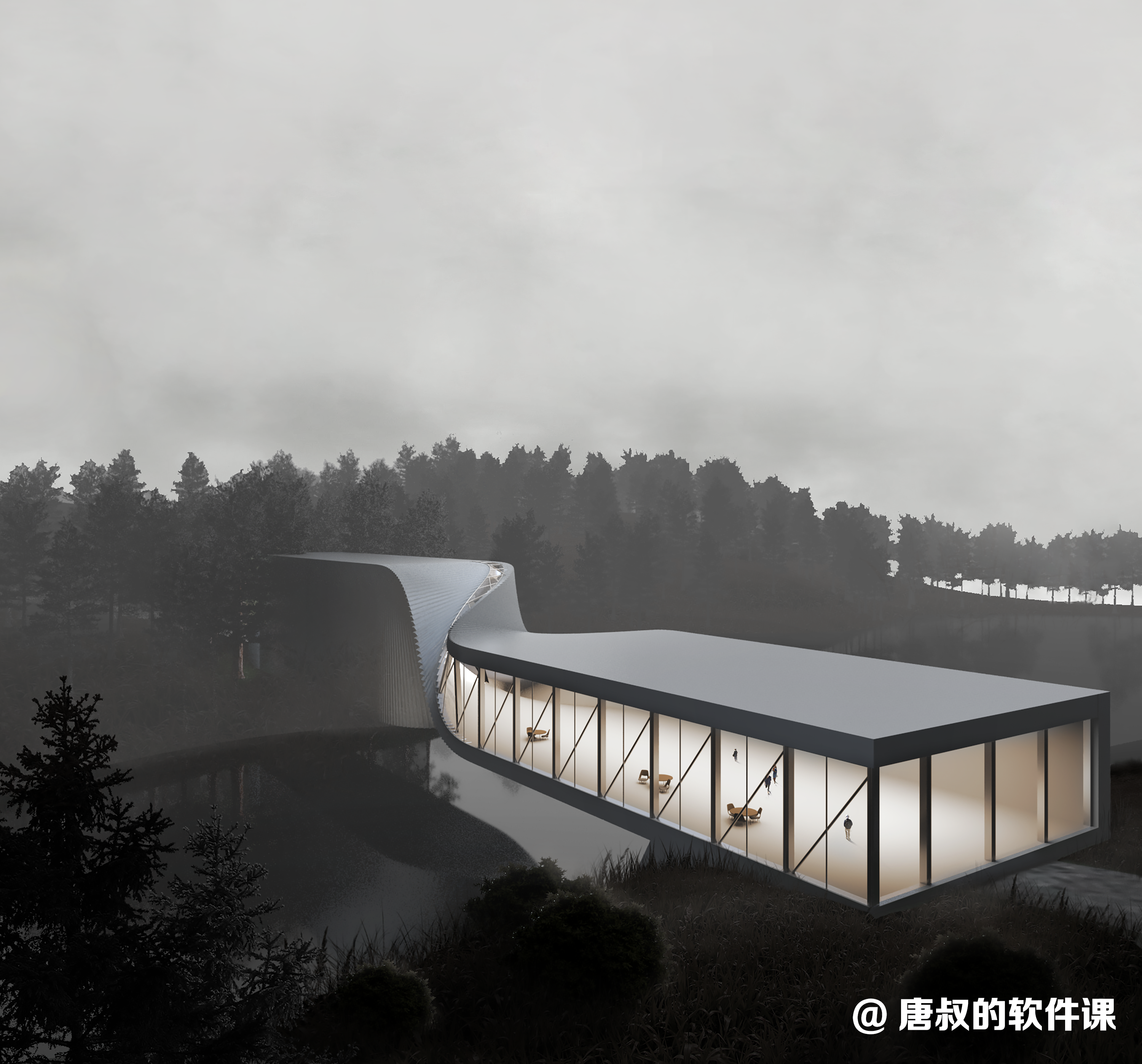 Kistefos Museum by BIG—写实渲染效果图-6