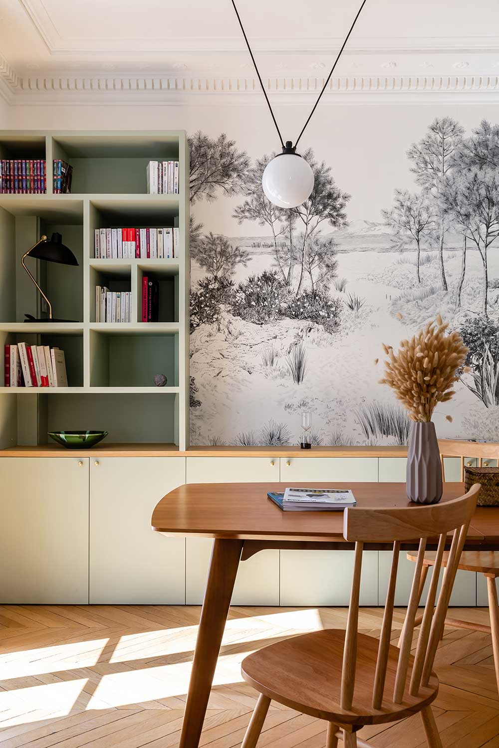 巴黎 16 区优雅公寓设计，展现深色调的独特魅力-16