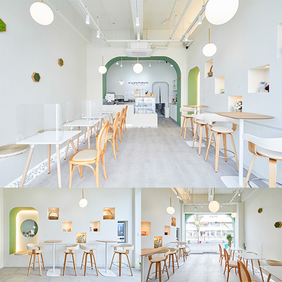 简约清新 19 平米果蔬店咖啡厅设计-1