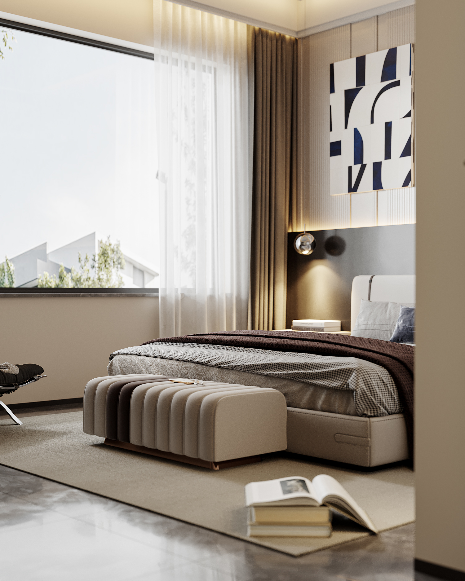 现代极简风格卧室等空间合集-3