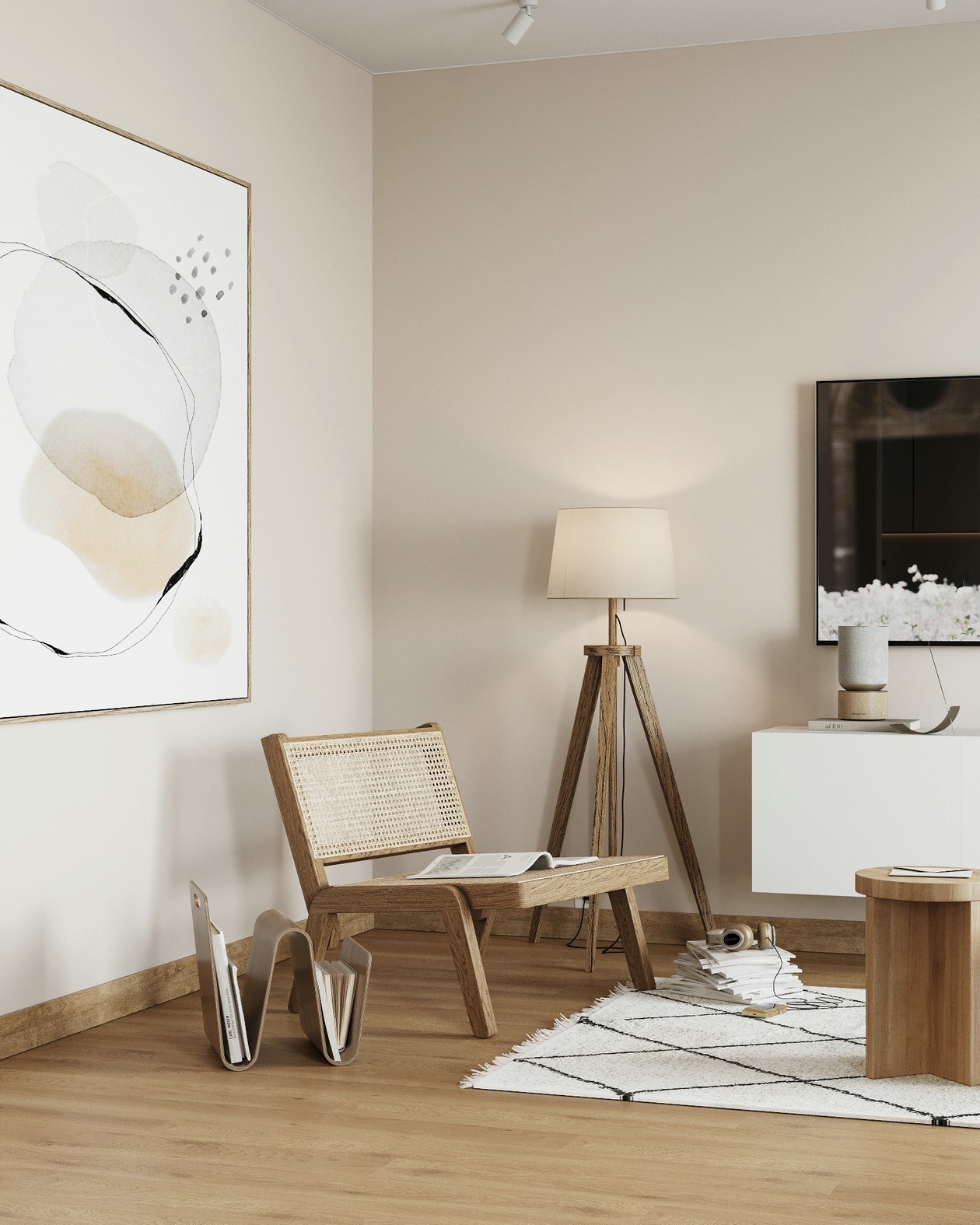 原木风小空间公寓设计-0