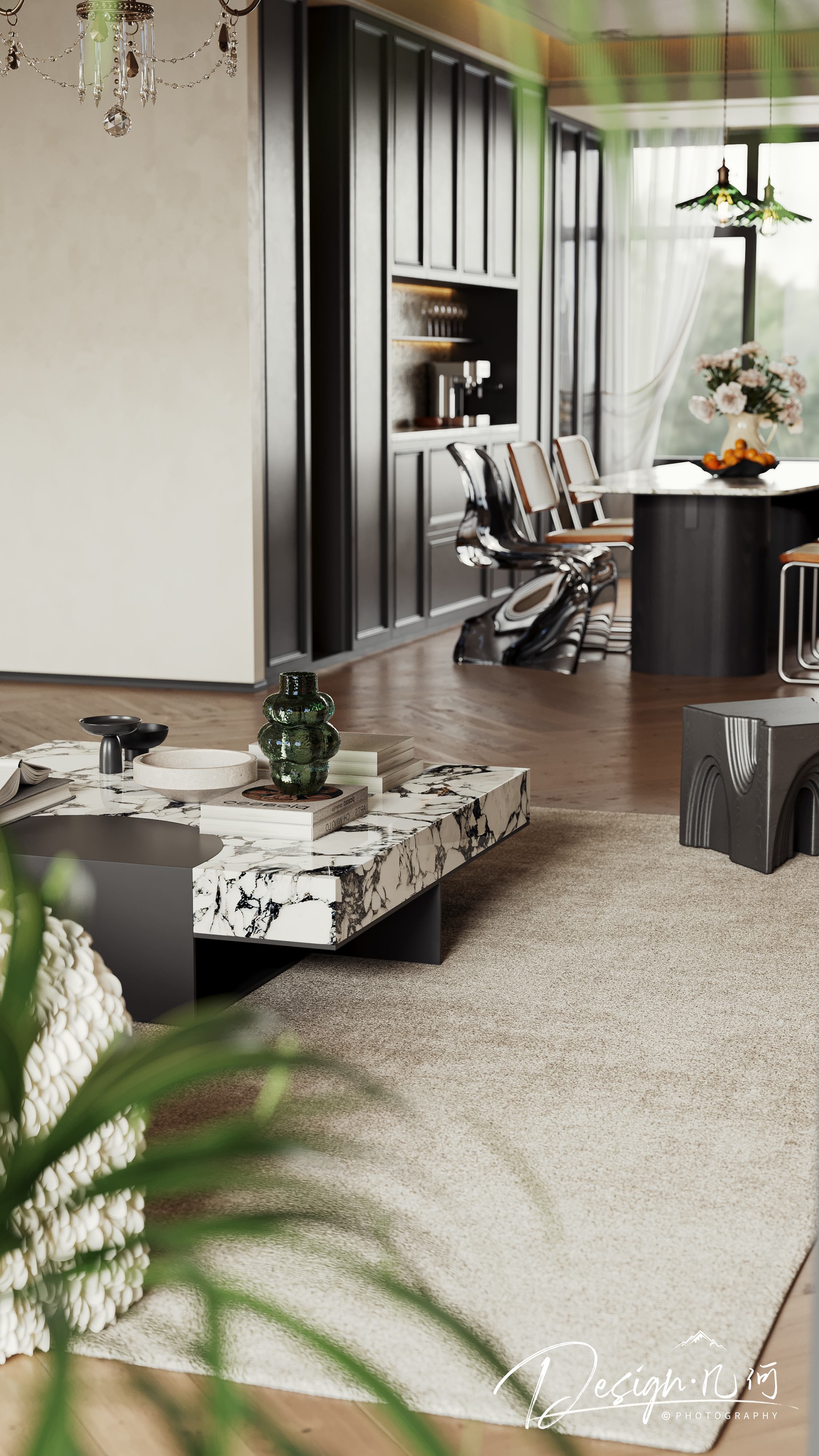 几何空间视觉表现 | 天玺湾轻法中古风客餐厅-15