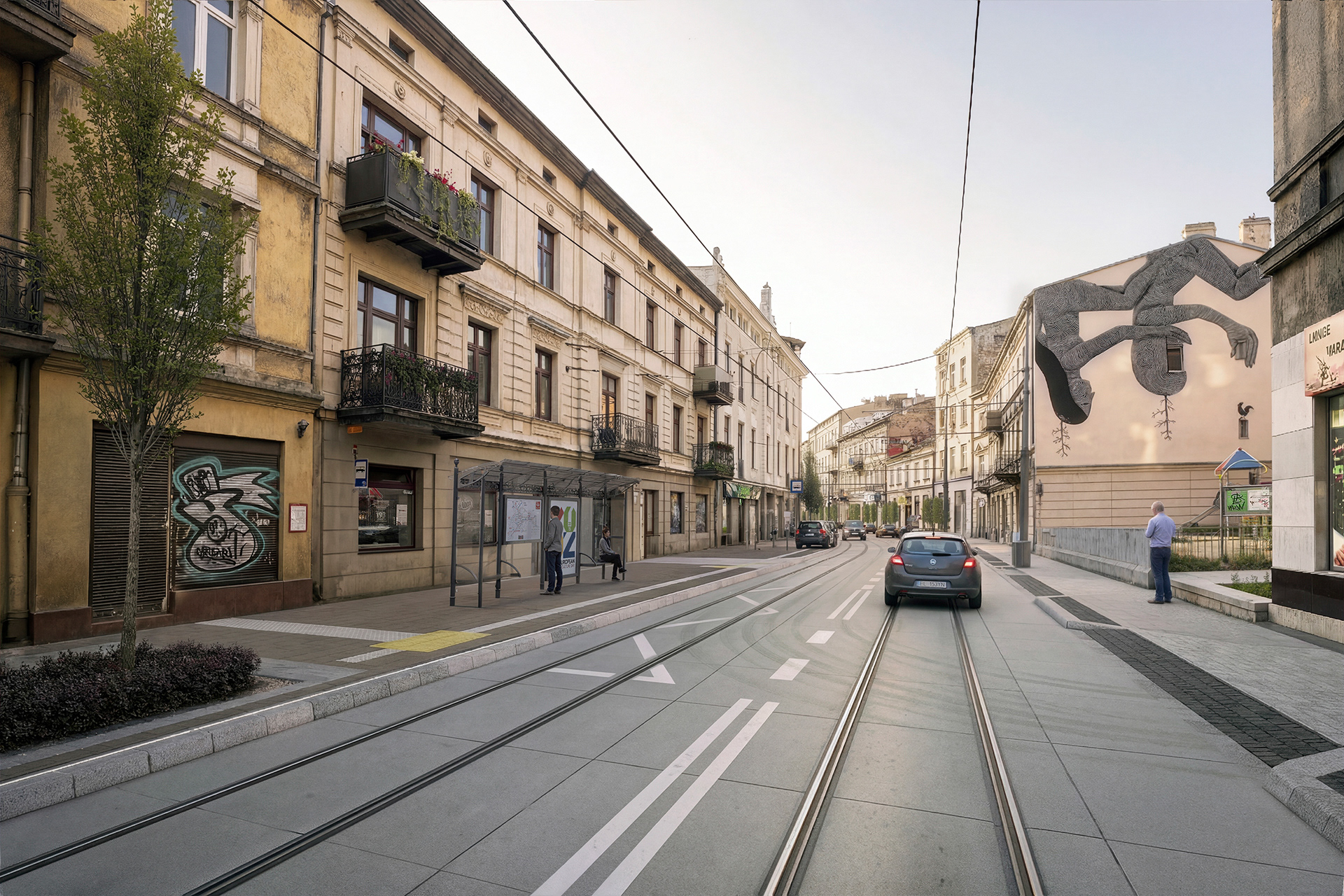 Łódź的Legionów和Cmentarna街道重建可视化丨波兰罗兹-12