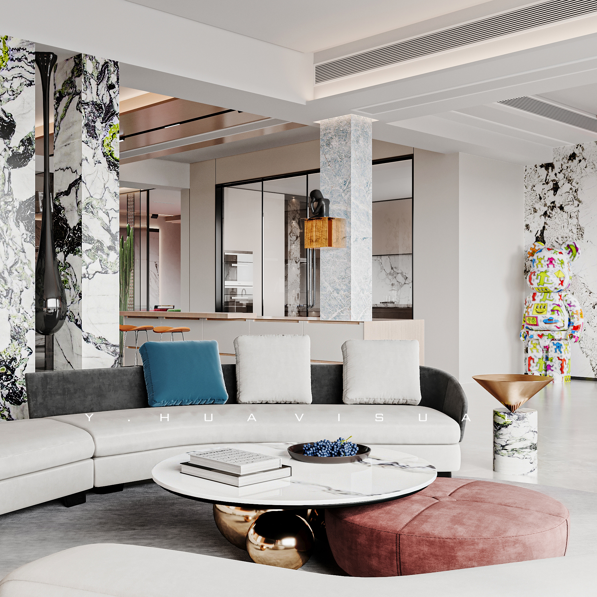 乙画视觉｜现代别墅-7