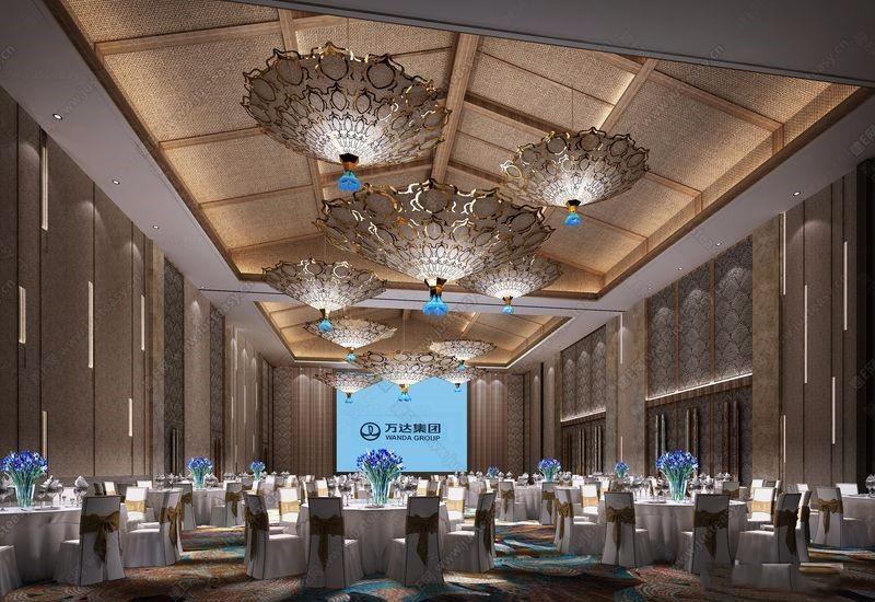 
济南宴会厅会议厅会议室装修装饰设计施工 -1