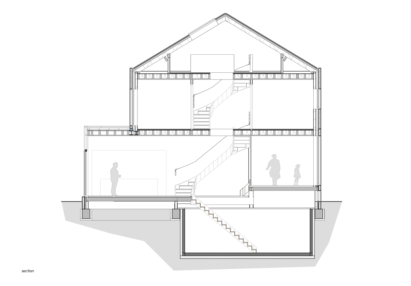 惊艳的荷兰混凝土错层住宅-15