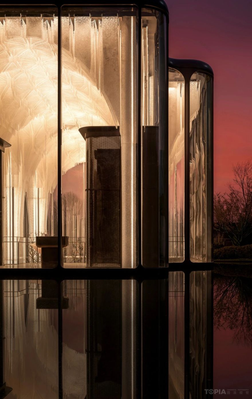 新作 DIA —— 写意山水 · 落日熔金「北京·华润置地 臻澐四季花厅 Urban luxury natural art」丨中国北京丨GAD吴轩-19