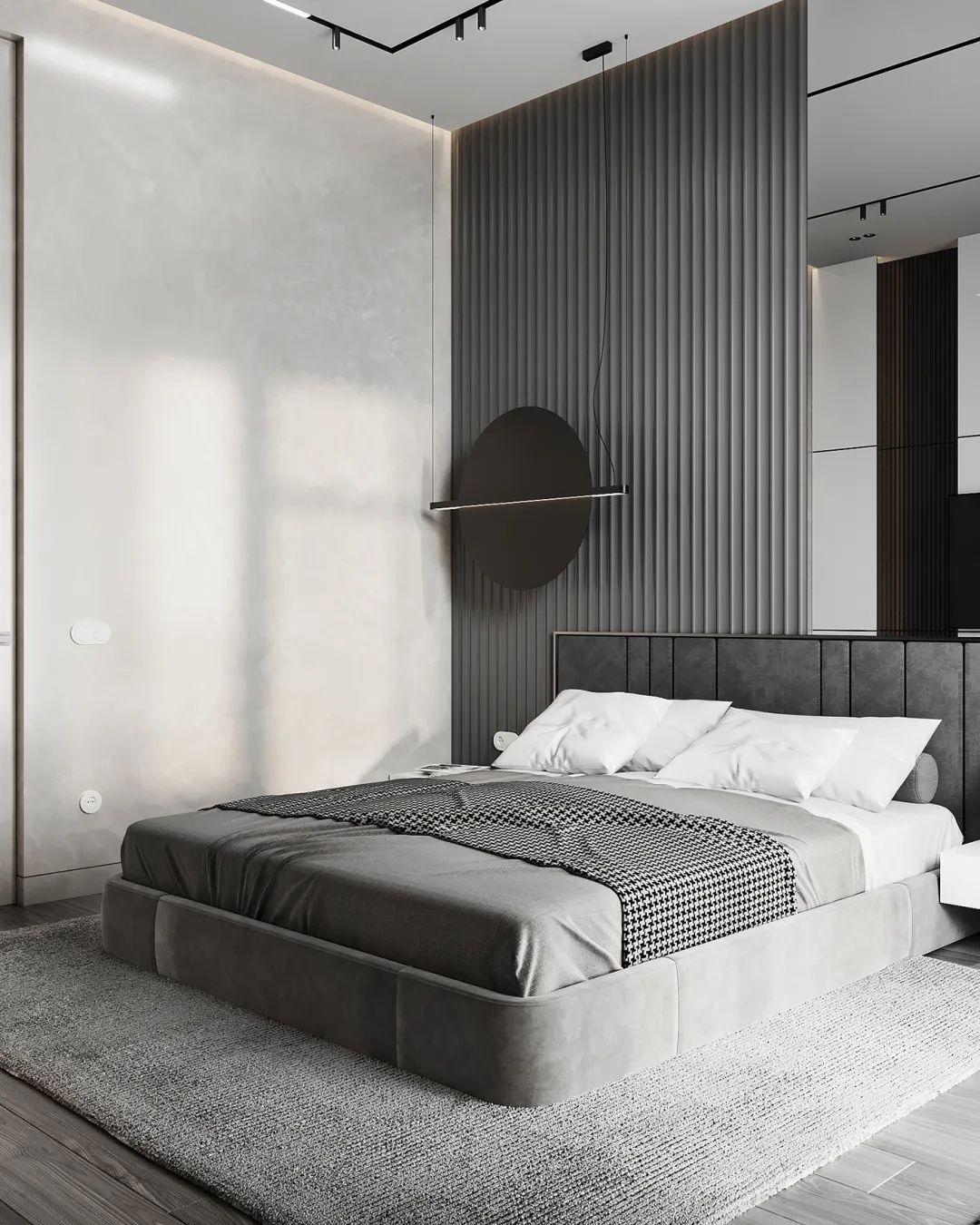 极简高级灰 · 一家三口蓝色豪宅设计丨俄罗斯丨俄罗斯设计师 Alina Larionova-27