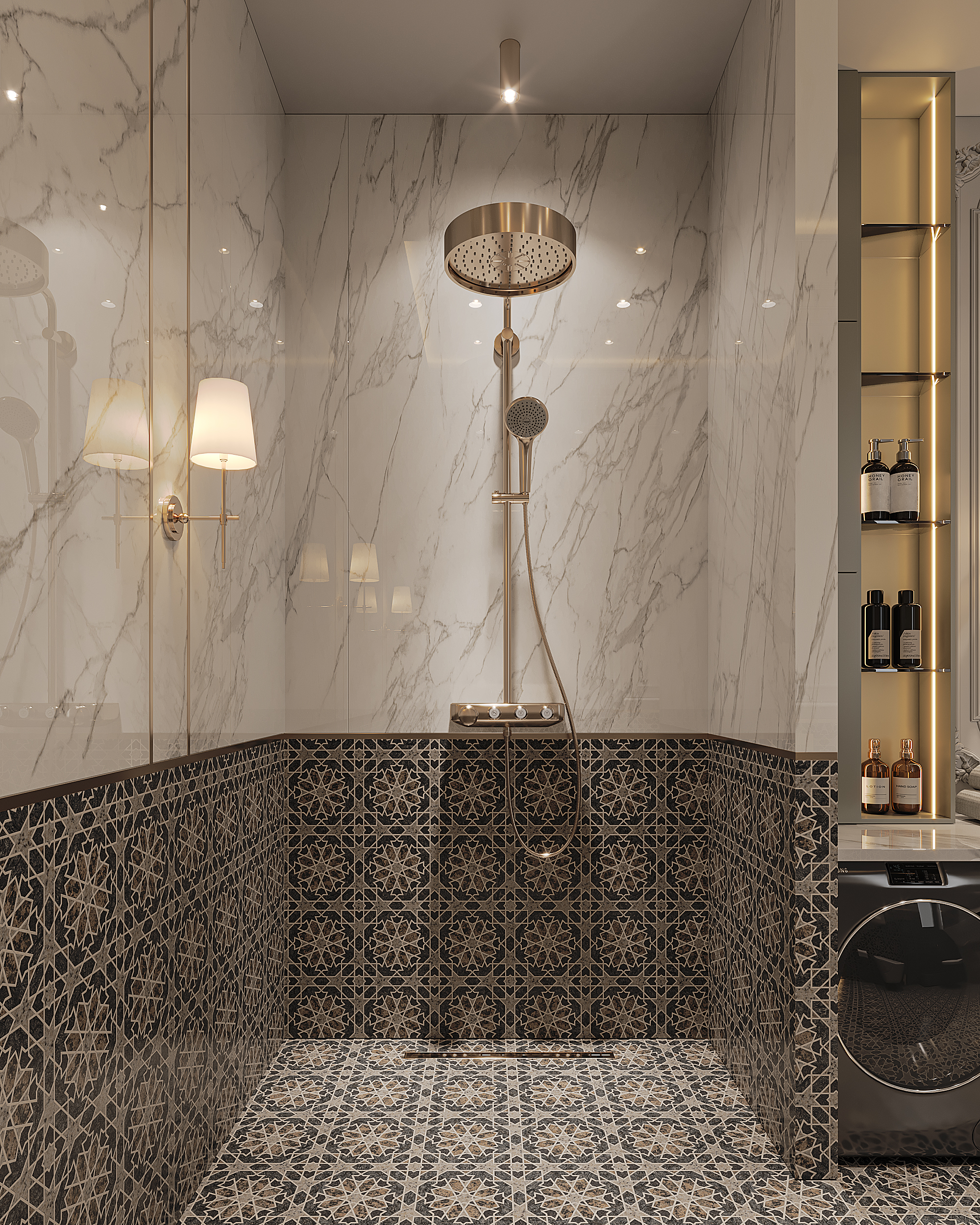 Luxury bathroom in neoclassical style-2