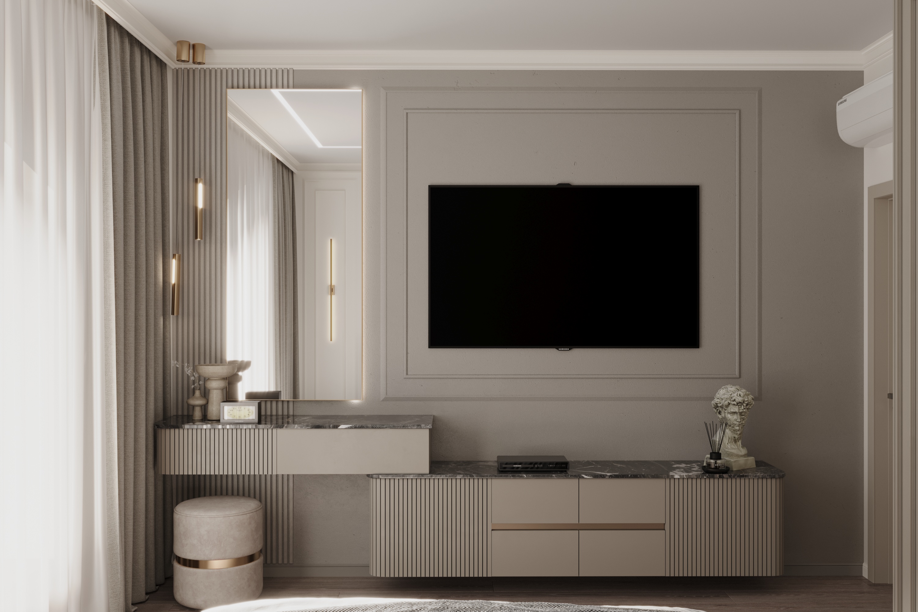 Спальня в светлых тонах-2