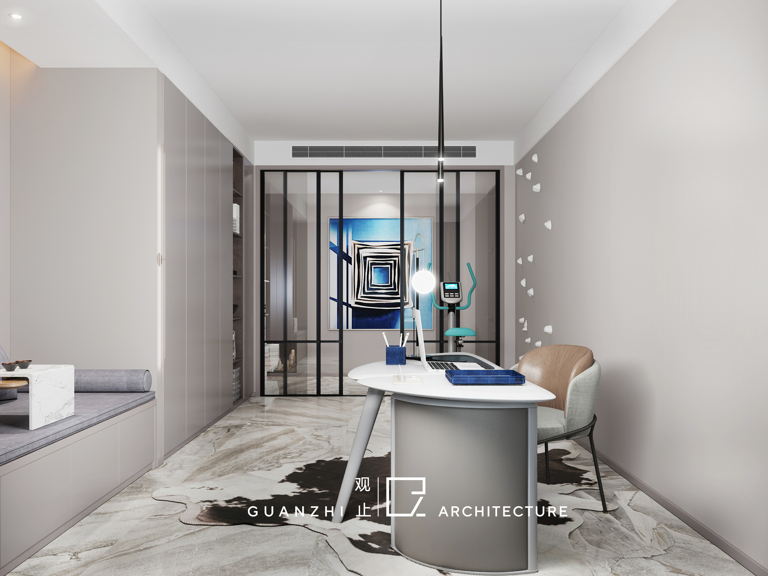 智慧流动,个性张扬的 170㎡家庭空间改造丨中国青岛丨观止建设-21