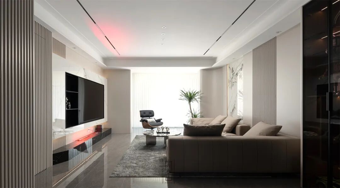 内舍软装丨190㎡意式轻奢，简约奢华持平，彰显内敛的空间气质！-11