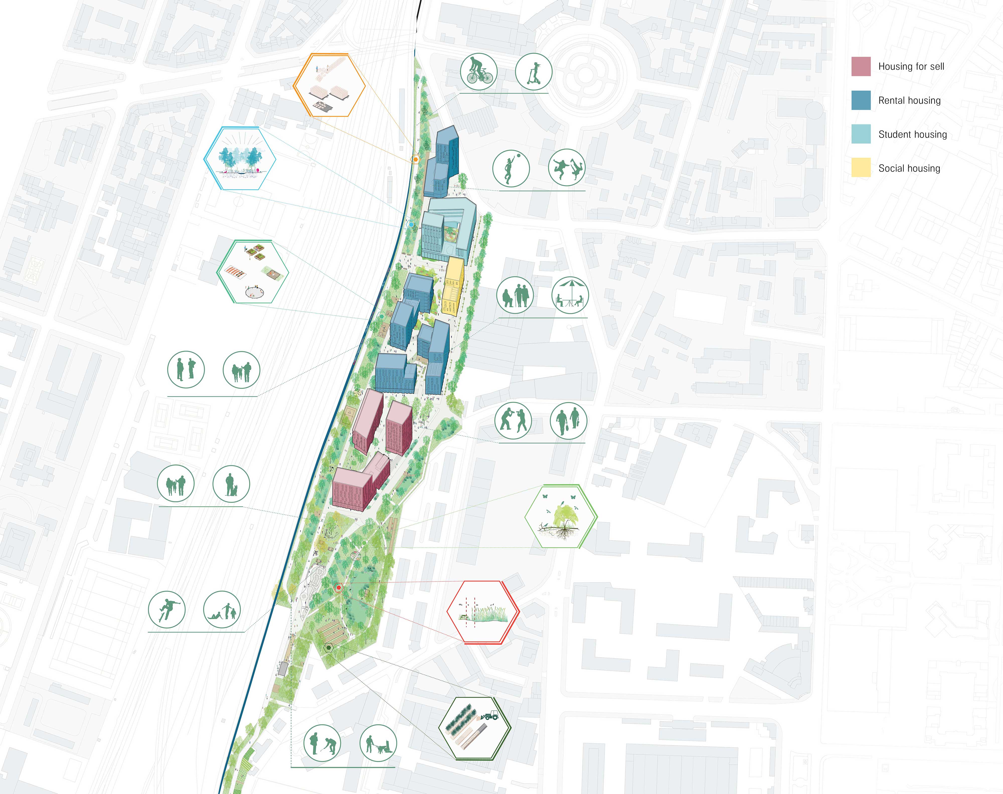 兰布拉泰广场(Scalo Lambrate为米兰的一个火车站区域,常见意译为兰布拉泰广场) 星火(Scintilla常见释义为星火、火花 ) 丨意大利米兰丨Park Associati-44