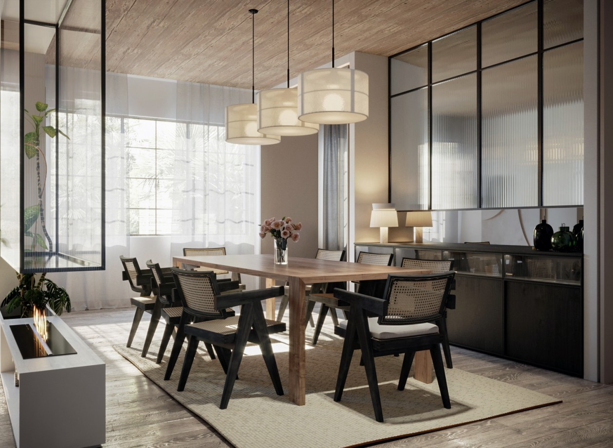 350㎡木与白，自然元素的温润质感-10