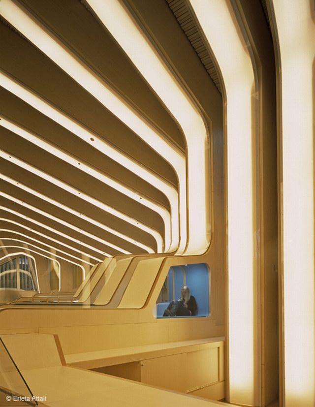 挪威 Vennesla 图书馆 | 生物肋骨结构创造宽敞舒适空间-14