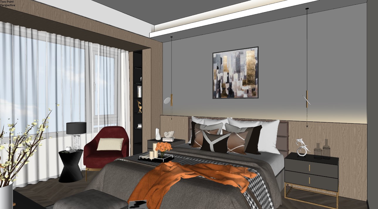 免费的Sketchup客厅模型-8