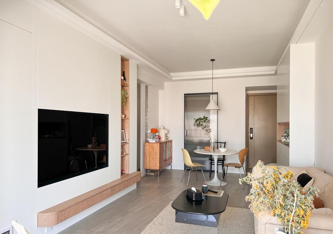 奶油北欧风精装房改造,90 后新人的温馨二人居-15