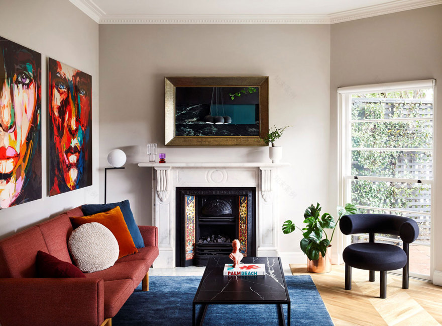 墨尔本色彩斑斓的 30 年代房屋现代改造-1