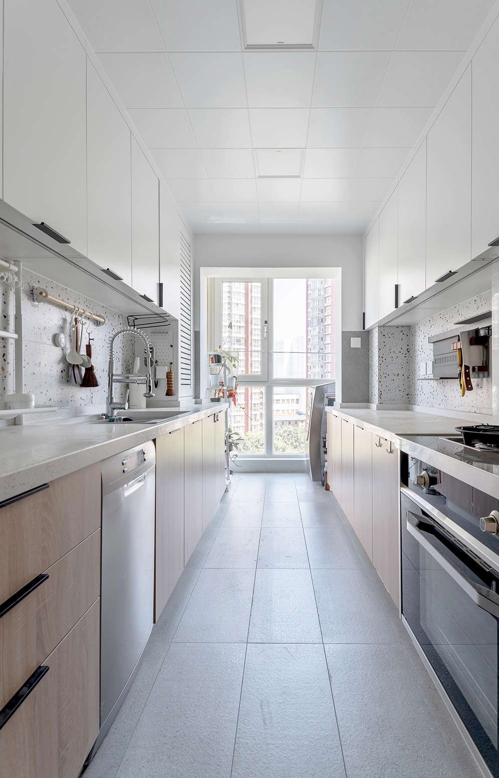 130㎡原木自然系，他家厨房里还有咖啡角，简直太香了-17