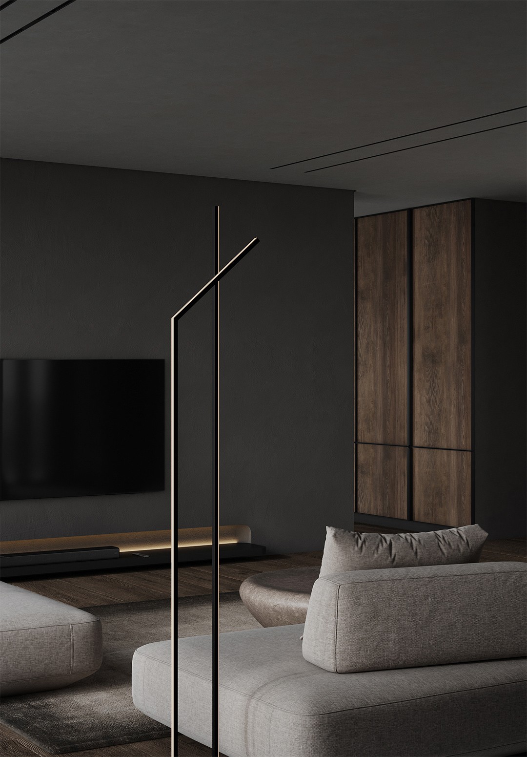 黑灰高级质感空间 神秘又高冷-3