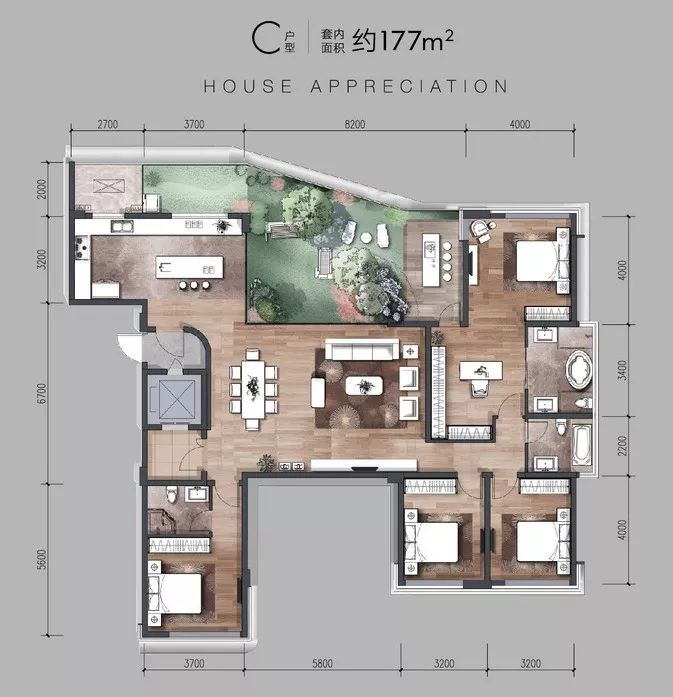 龙湖揽境革新之作 | 6 米高“空中院子”大平层-22