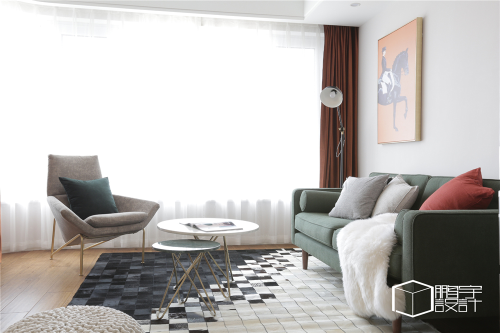 北欧风 110㎡邂逅温柔色彩-5