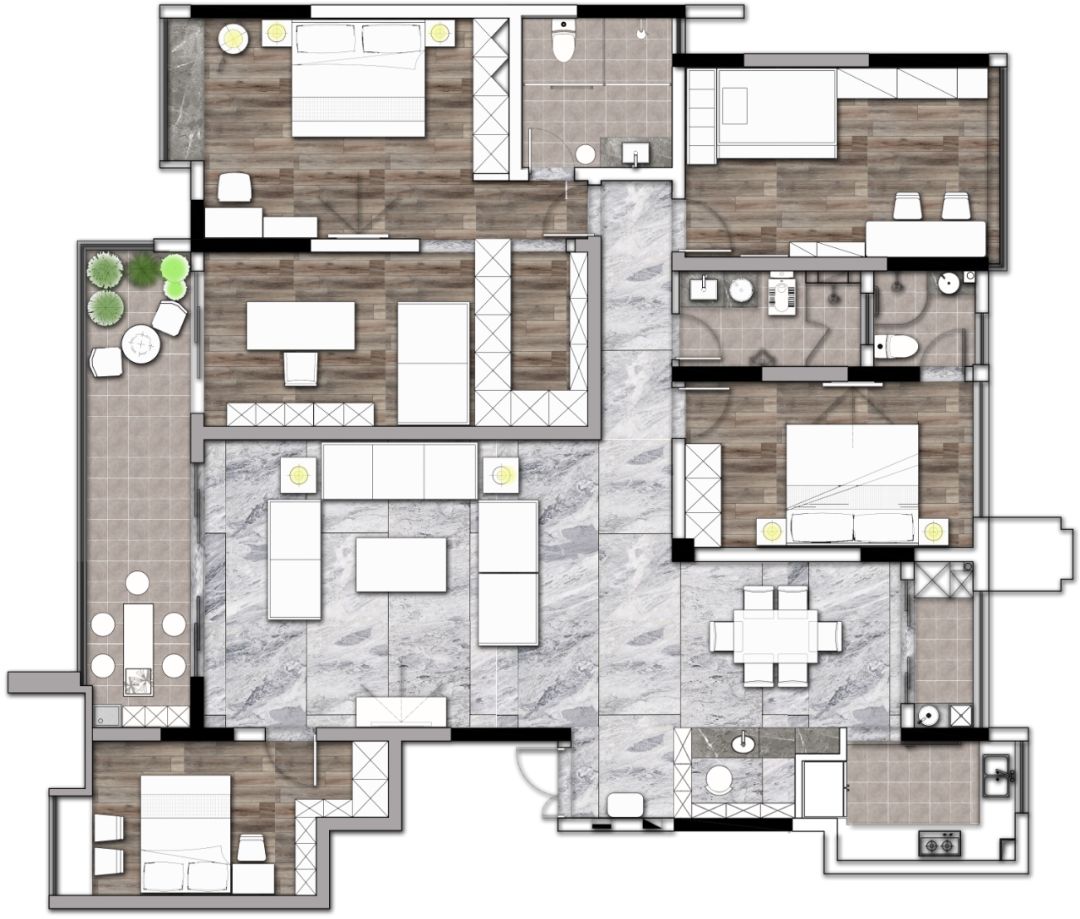 漓江郡府新中式设计,写意山水,禅意舒适-26
