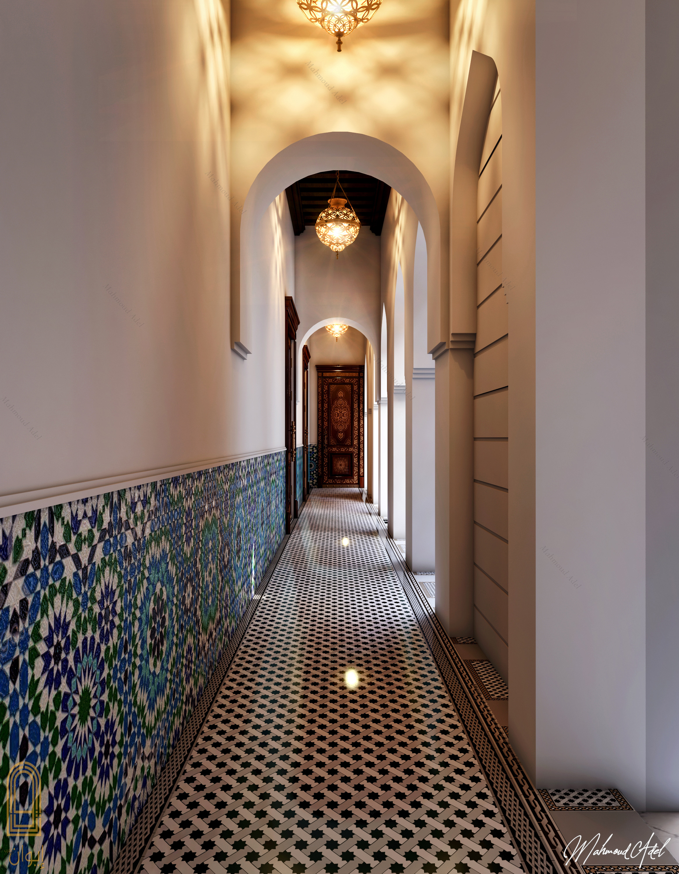Moroccan courtyard Design.-5