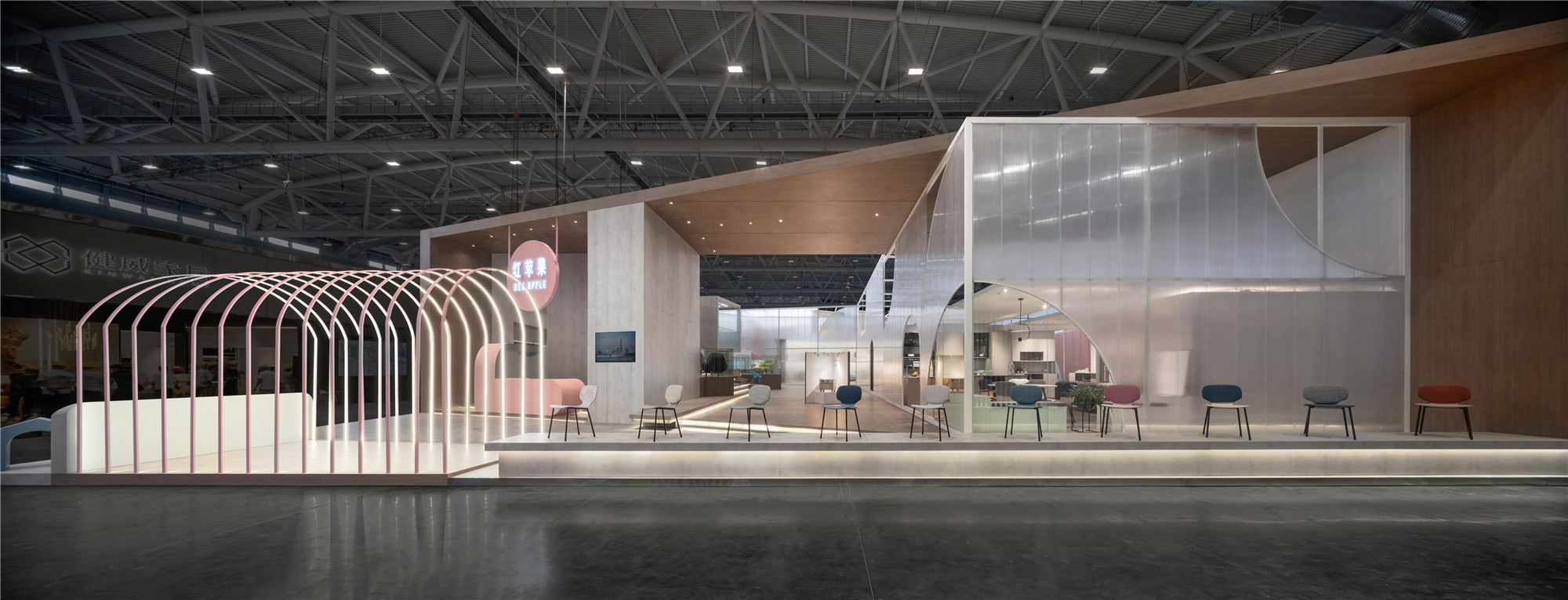 红苹果深圳国际家具展馆丨中国深圳丨竹工凡木设计研究室-21