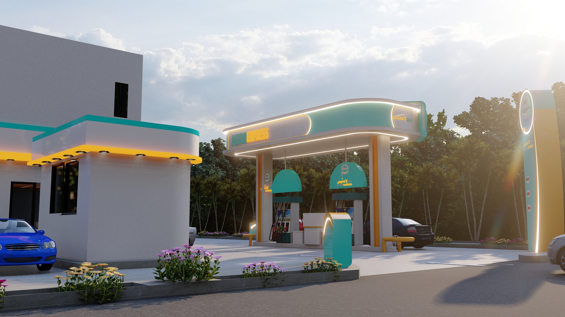 تصميم لمحطه وقود بترو اكسبريس بالسعودية-20