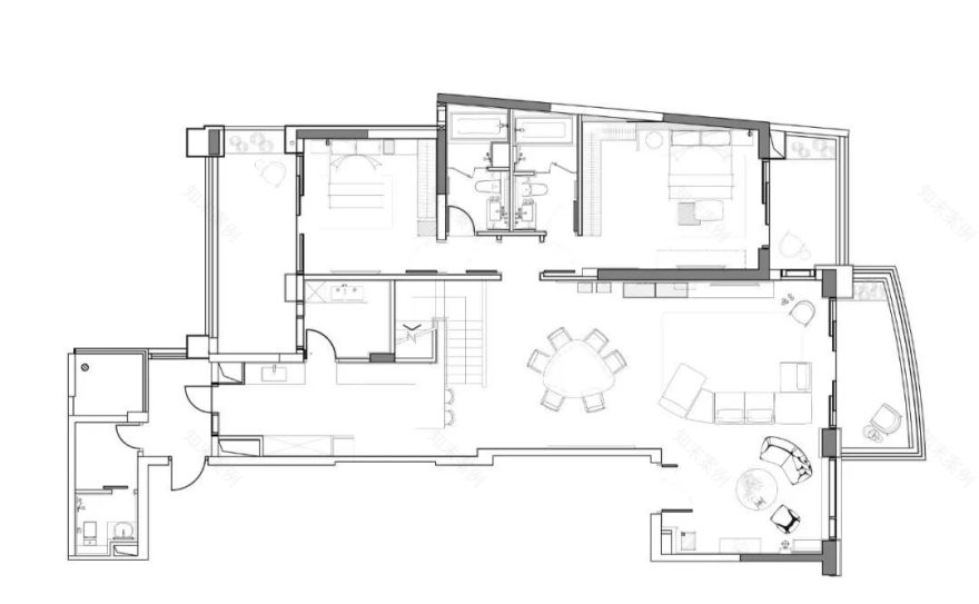 都会主义的空间叙述新技 – 顶层复式公寓室内改造丨中国上海丨上海境物建筑设计咨询有限公司-42